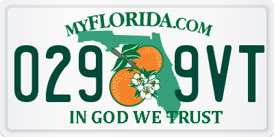 FL license plate 0299VT