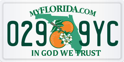 FL license plate 0299YC