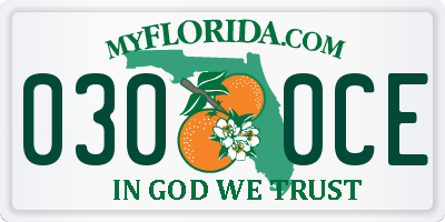 FL license plate 0300CE