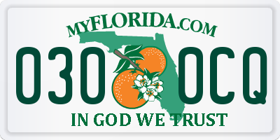 FL license plate 0300CQ