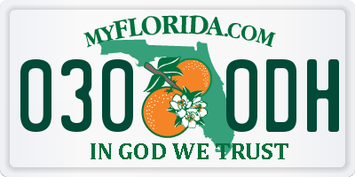FL license plate 0300DH