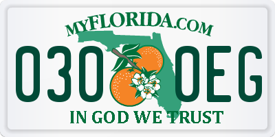 FL license plate 0300EG