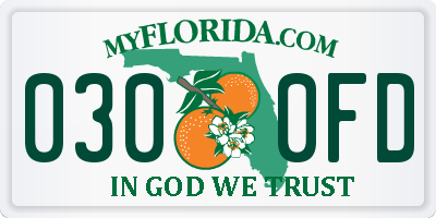 FL license plate 0300FD