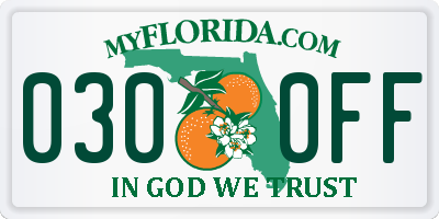 FL license plate 0300FF