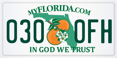 FL license plate 0300FH