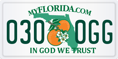 FL license plate 0300GG