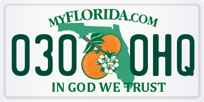 FL license plate 0300HQ