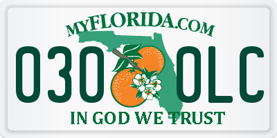 FL license plate 0300LC