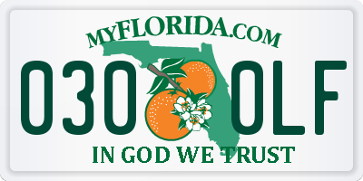 FL license plate 0300LF