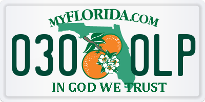 FL license plate 0300LP
