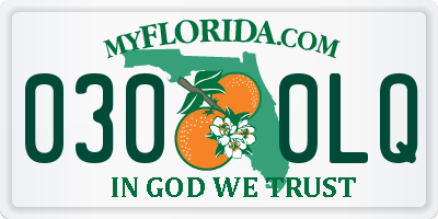 FL license plate 0300LQ