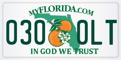 FL license plate 0300LT