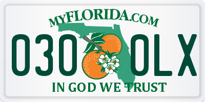 FL license plate 0300LX