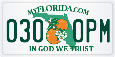 FL license plate 0300PM