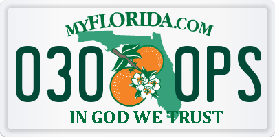 FL license plate 0300PS