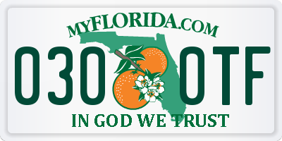 FL license plate 0300TF