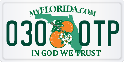 FL license plate 0300TP