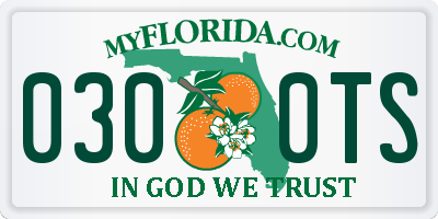 FL license plate 0300TS