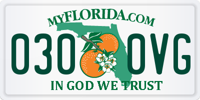 FL license plate 0300VG