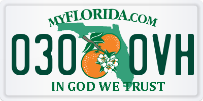 FL license plate 0300VH