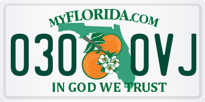 FL license plate 0300VJ