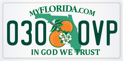 FL license plate 0300VP