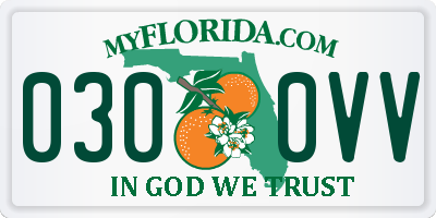 FL license plate 0300VV