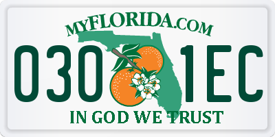 FL license plate 0301EC