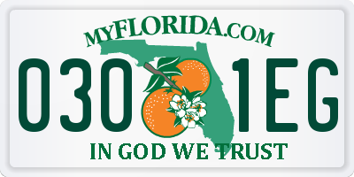 FL license plate 0301EG