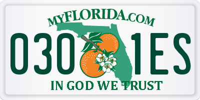 FL license plate 0301ES
