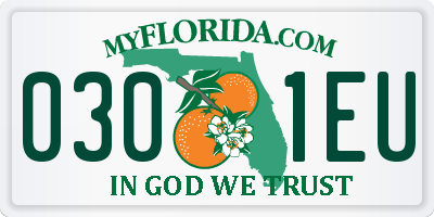 FL license plate 0301EU