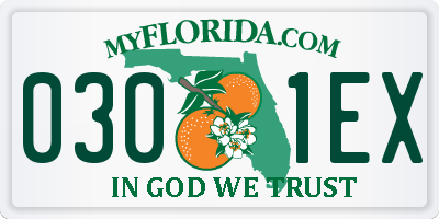 FL license plate 0301EX