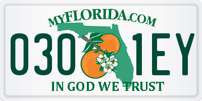 FL license plate 0301EY