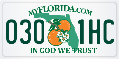 FL license plate 0301HC