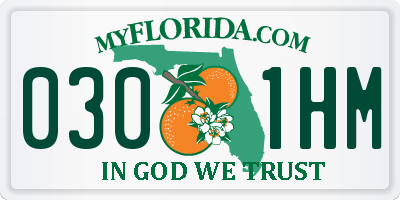 FL license plate 0301HM