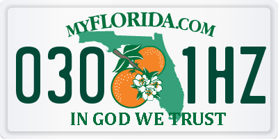 FL license plate 0301HZ