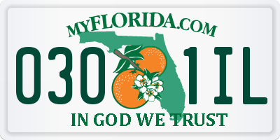 FL license plate 0301IL