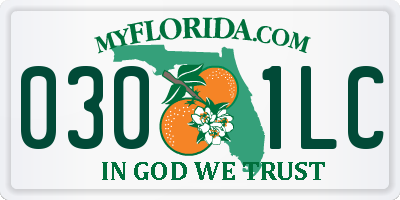 FL license plate 0301LC