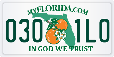 FL license plate 0301LO