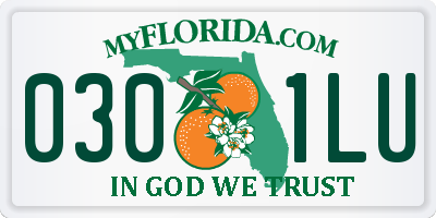 FL license plate 0301LU