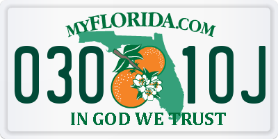 FL license plate 0301OJ