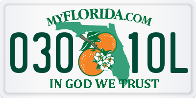 FL license plate 0301OL