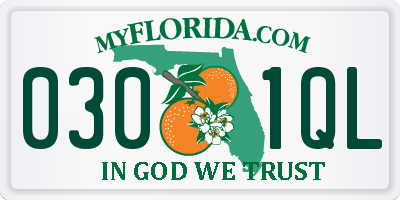 FL license plate 0301QL