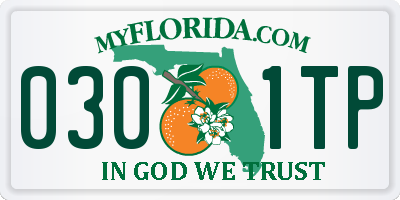 FL license plate 0301TP