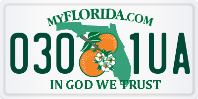 FL license plate 0301UA