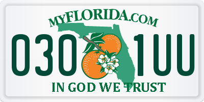 FL license plate 0301UU