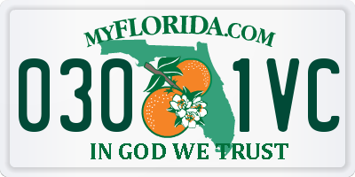 FL license plate 0301VC