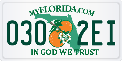 FL license plate 0302EI