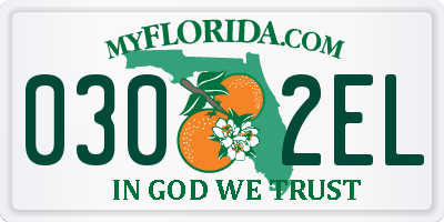 FL license plate 0302EL