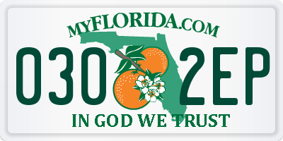 FL license plate 0302EP
